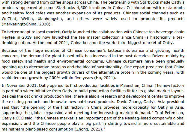 your own research, describe Oatlys segmentation, targeting and positioning in China? Founded