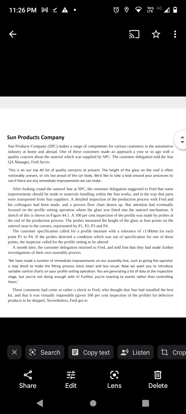 giving problems to its customer in spite of 100 per cent inspection?