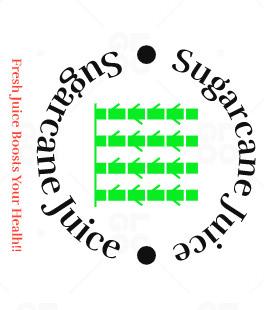 Sugarcane Juice. I have designed the logo and the number of employees