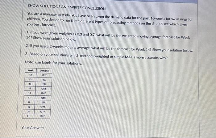 Please help, I'll give a thumbs up! :) SHOW SOLUTIONS AND WRITE