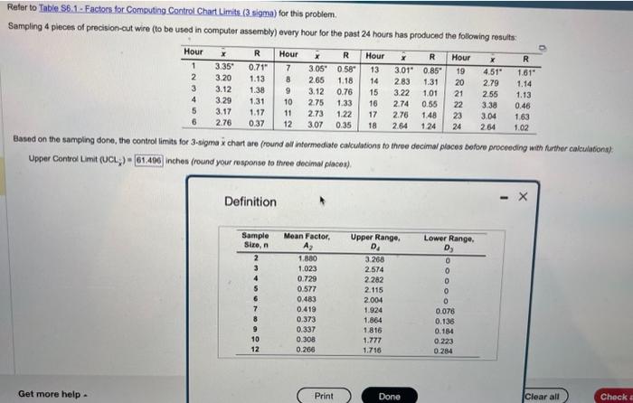  please solve for both UCL AND LCL i will like !