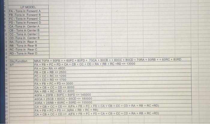 excel templet (second picture) Paul Bergey is in charge of loading cargo