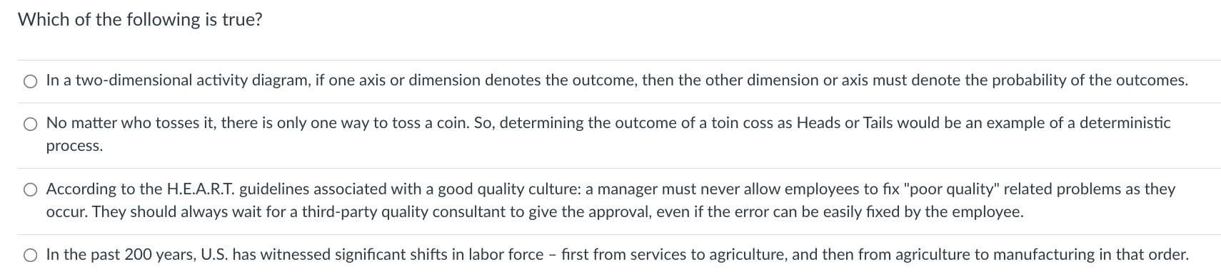 term, we discussed topics such as quality, simulation \& queues, the importance