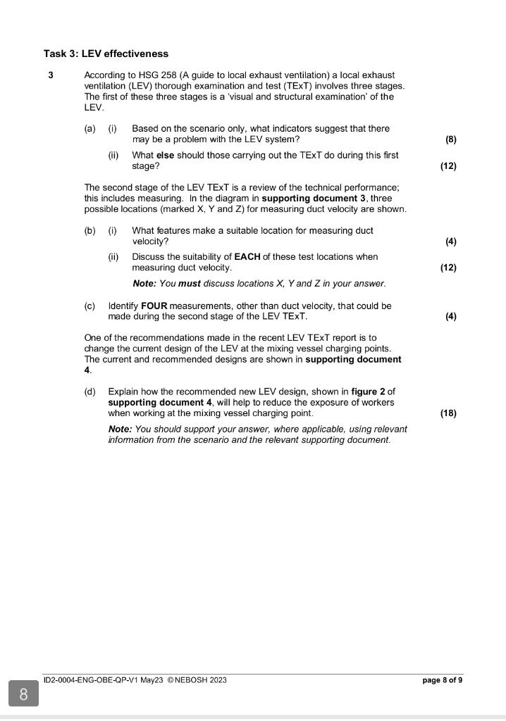 ask 3: LEV effectiveness According to HSG 258 (A guide to
