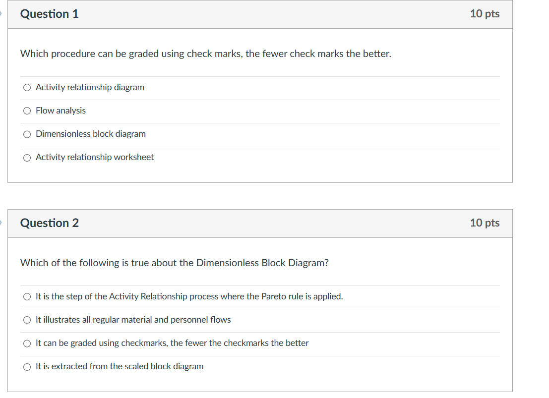  Which procedure can be graded using check marks, the fewer check