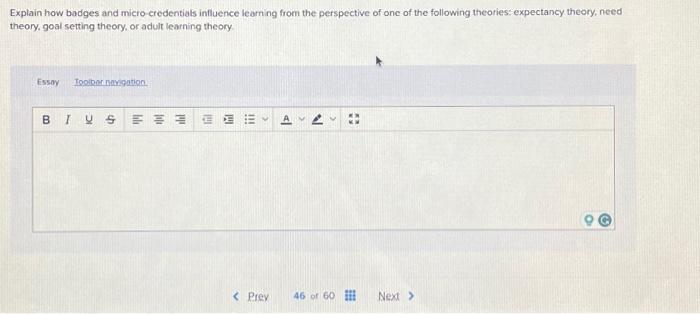  Explain how badges and micro-credentials influence learning from the perspective of