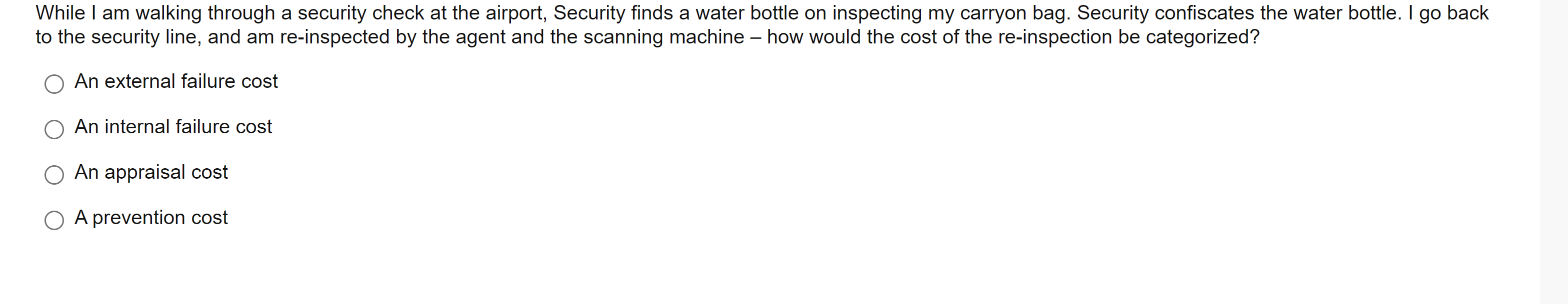 While I am walking through a security check at the airport,