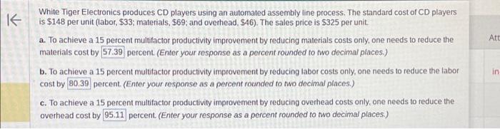  K White Tiger Electronics produces CD players using an automated assembly