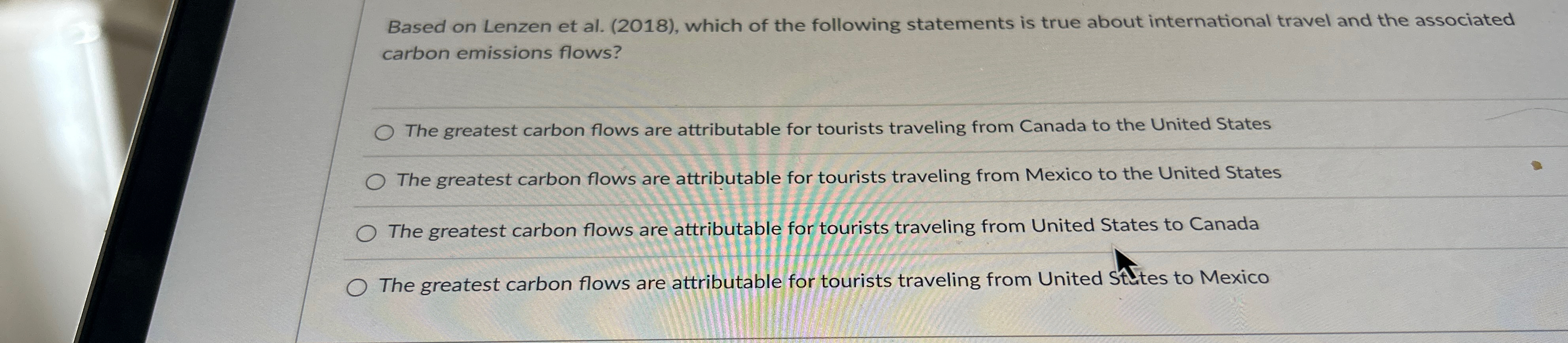  Based on Lenzen et al.(2018), which of the following statements is