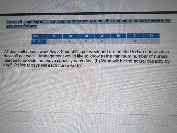 please do the mathmathical formulation For the 8-hour day shift in a