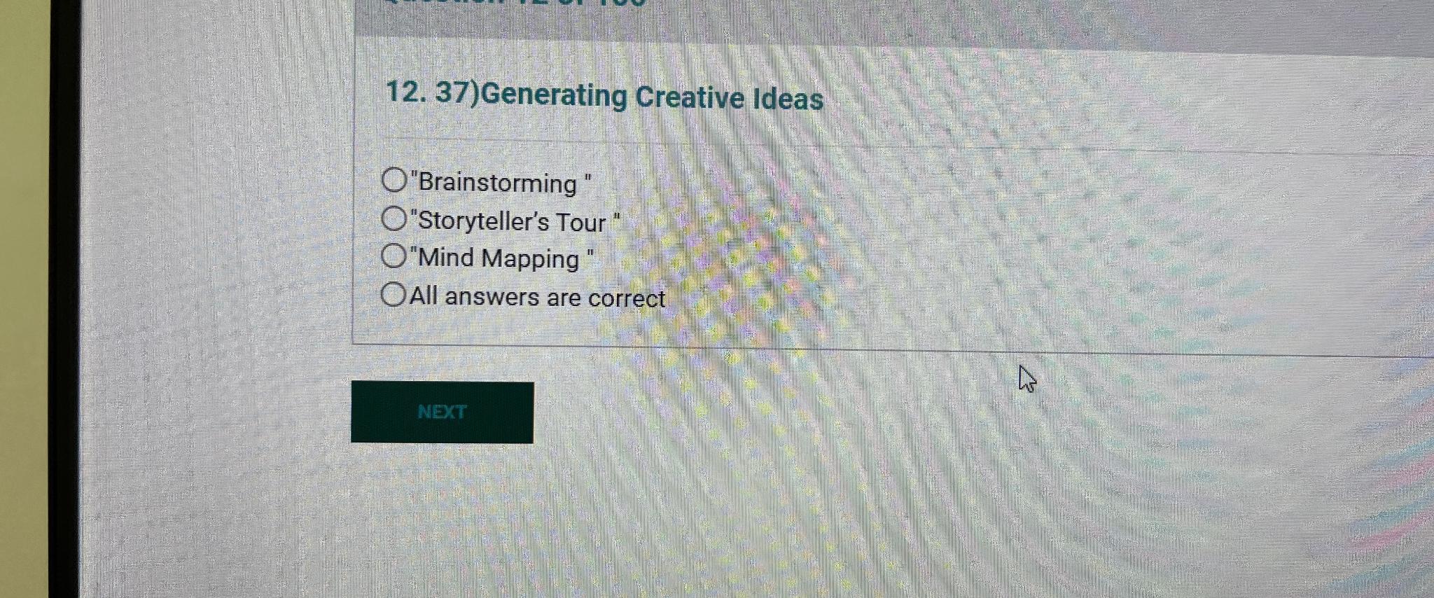  Generating Creative Ideas "Brainstorming " "Storyteller's Tour " "Mind Mapping "