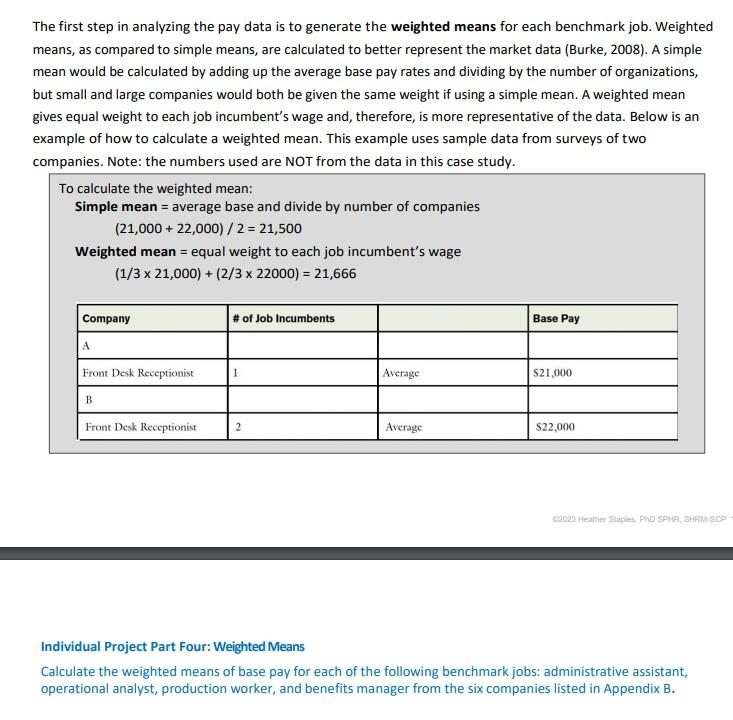  The first step in analyzing the pay data is to generate