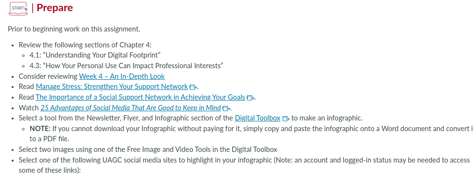  Prepare Prior to beginning work on this assignment, Review the following