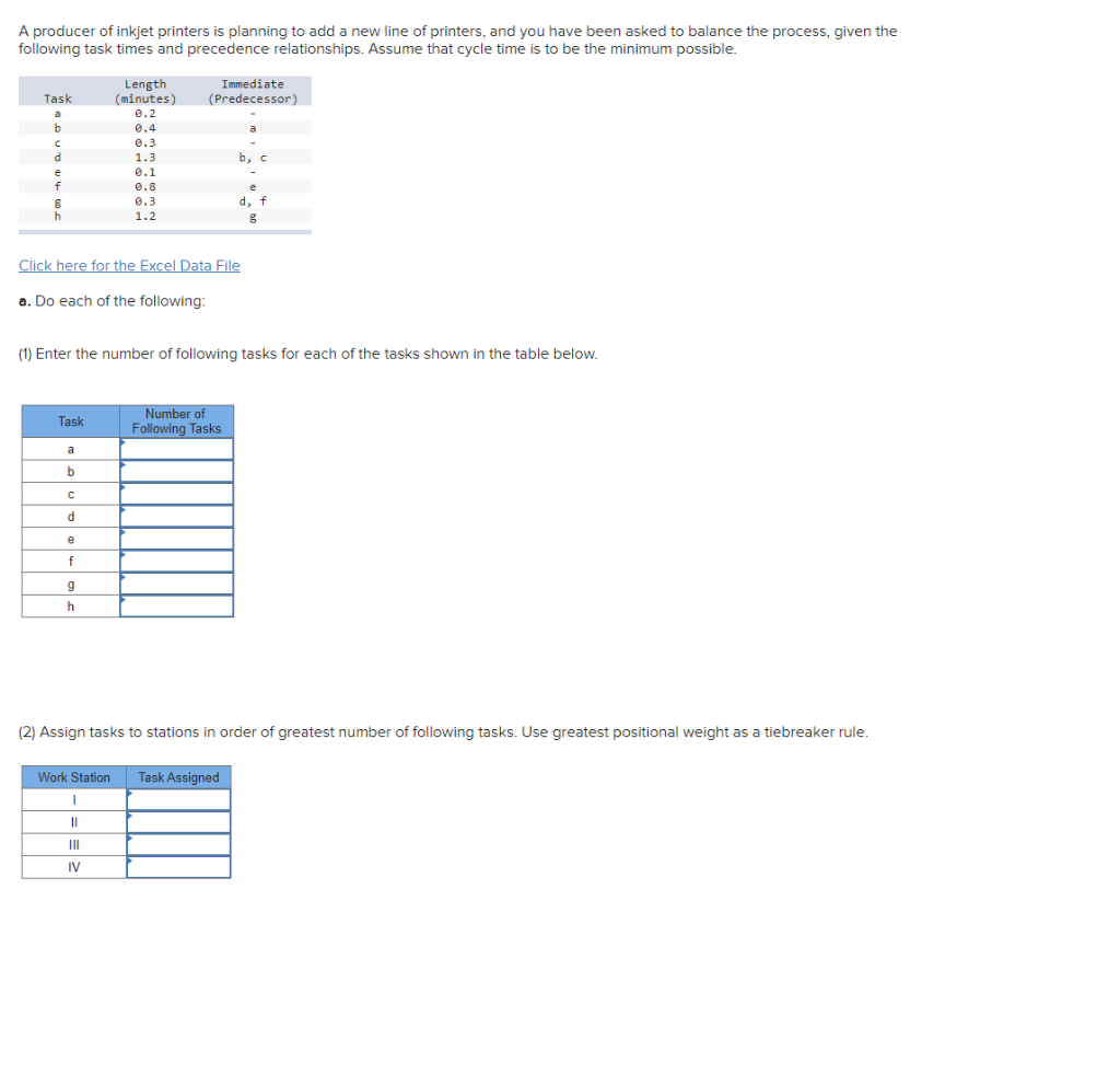 this is all one question and I really need help! A producer