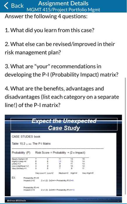 2. What else can be revised/improved in their risk management plan?