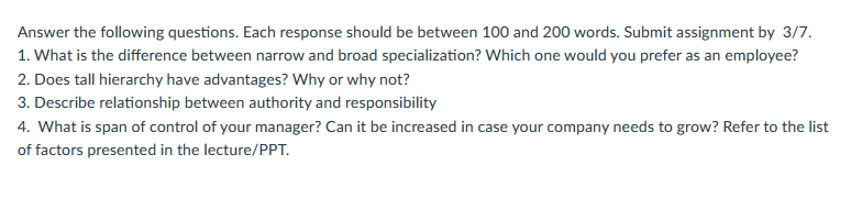  Answer the following questions. Each response should be between 100 and