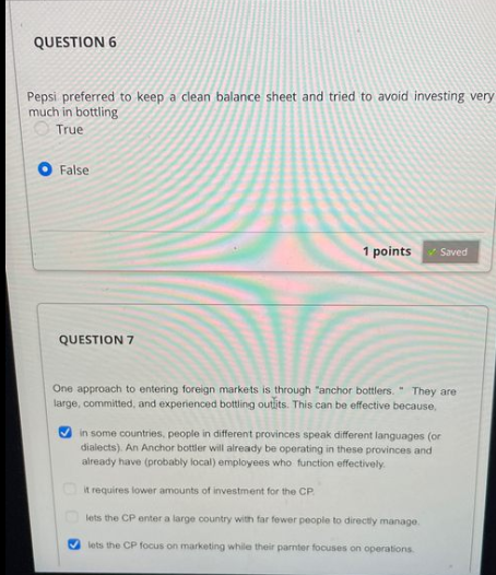 Please help with these Pepsi preferred to keep a clean balance sheet