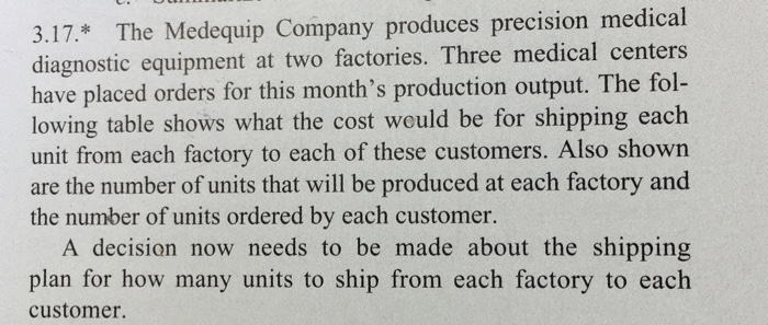  Formulate a linear programming model for this problem. (I'm especially confused