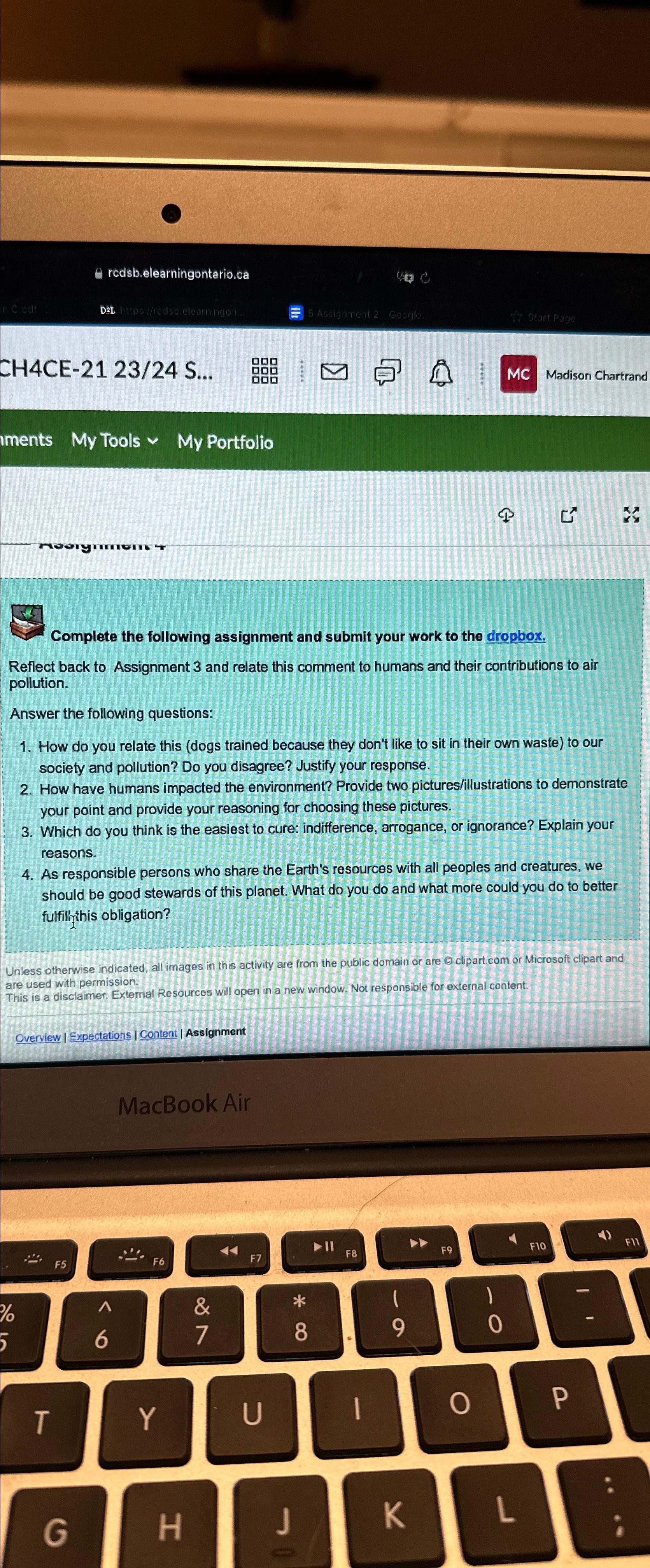  Complete the following assignment and submit your work to the dropbox.