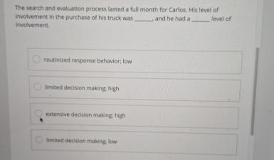  The search and evaluation process lasted a full month for Carlos.