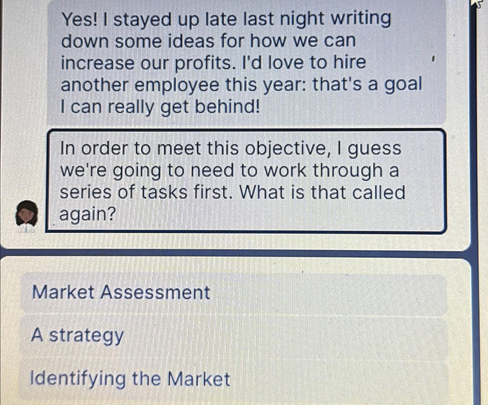  Yes! I stayed up late last night writing down some ideas