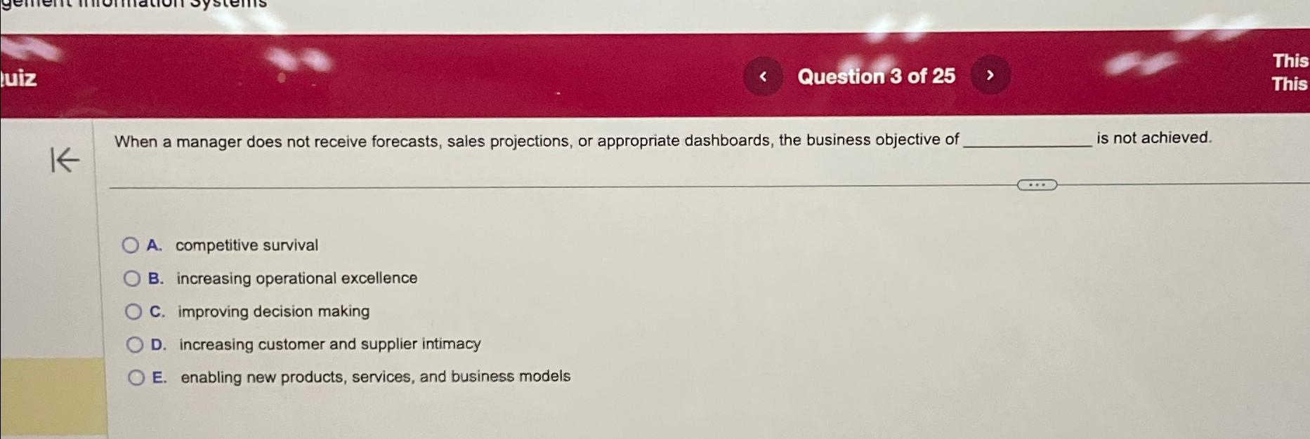  Question 3 of 25 This This When a manager does not