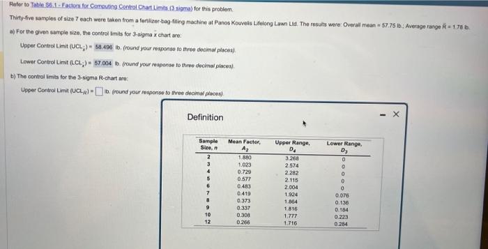  please solve for both UCL AND LCL i will like !