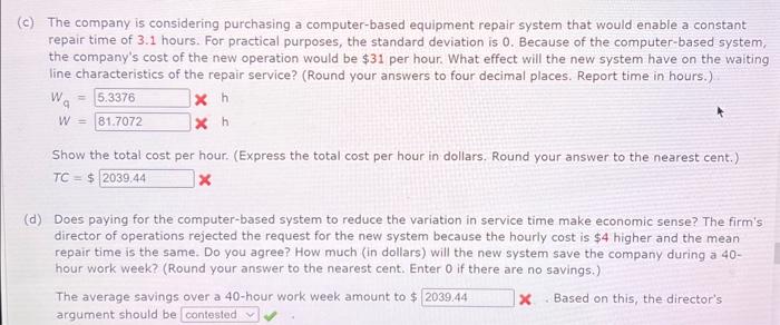 Manufacturing Company operates an equipment repair business where emergency jobs arrive randomly