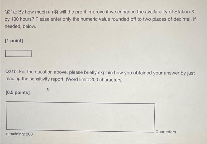 workstation ( V,W,X,Y, and Z) is available for 40 hours per week.