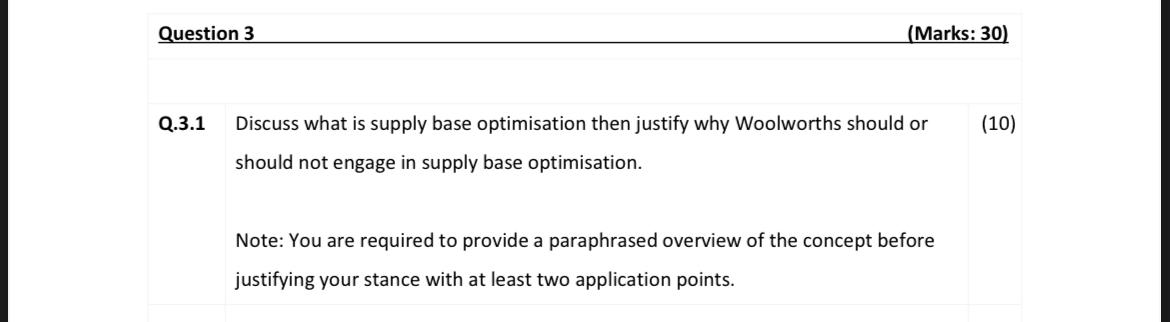 that follow: Woolworths Food is a large well-established company in South African