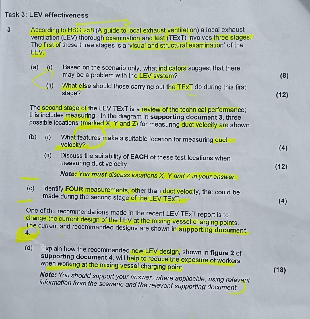  isk 3: LEV effectiveness According to HSG 258 (A guide to
