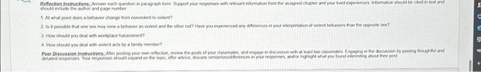  Reflection Instructions: Answer each question in paragraph form Support your responses
