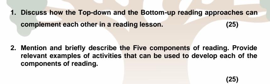  Please help 1. Discuss how the Top-down and the Bottom-up reading
