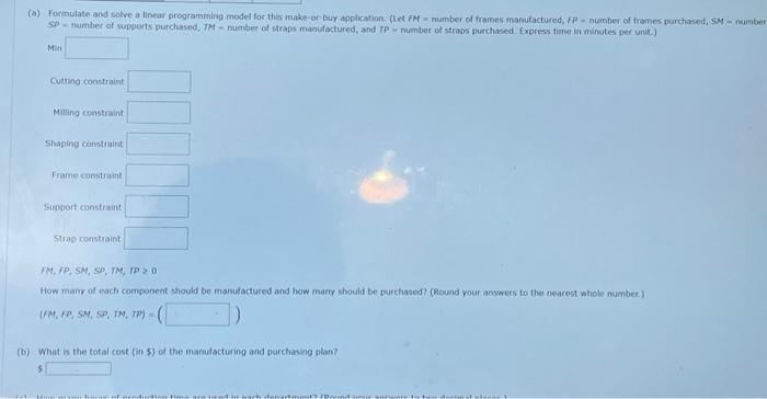 called a motor, two supports, and a metal strap. Frandec's production schedule