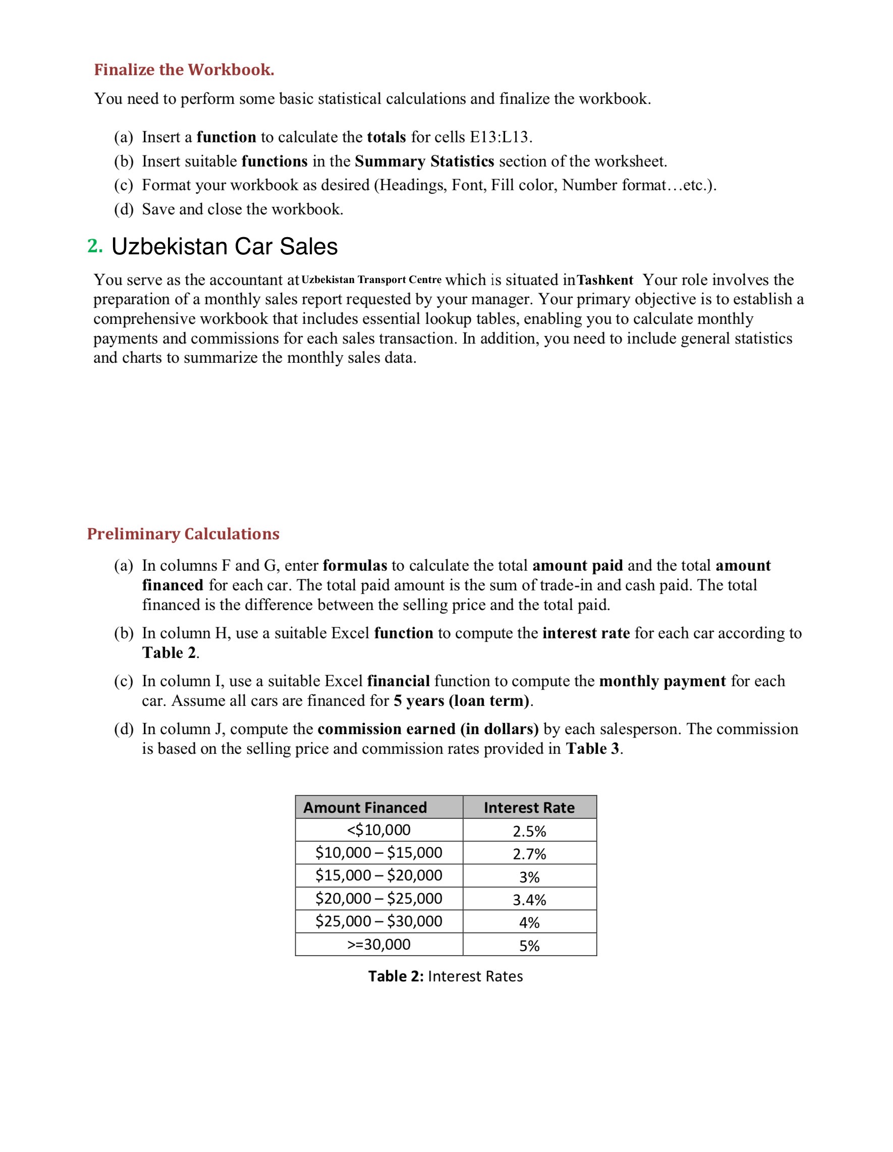 the number of cars sold from each model (based on column A).