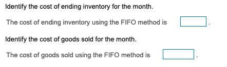 } \\ \hline & Quantity & UnitCost & TotalCost & Quantity &