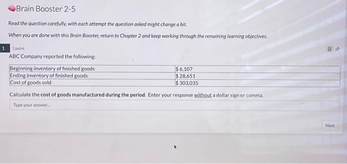  1 Brain Booster 2-5 Read the question carefully, with each attempt