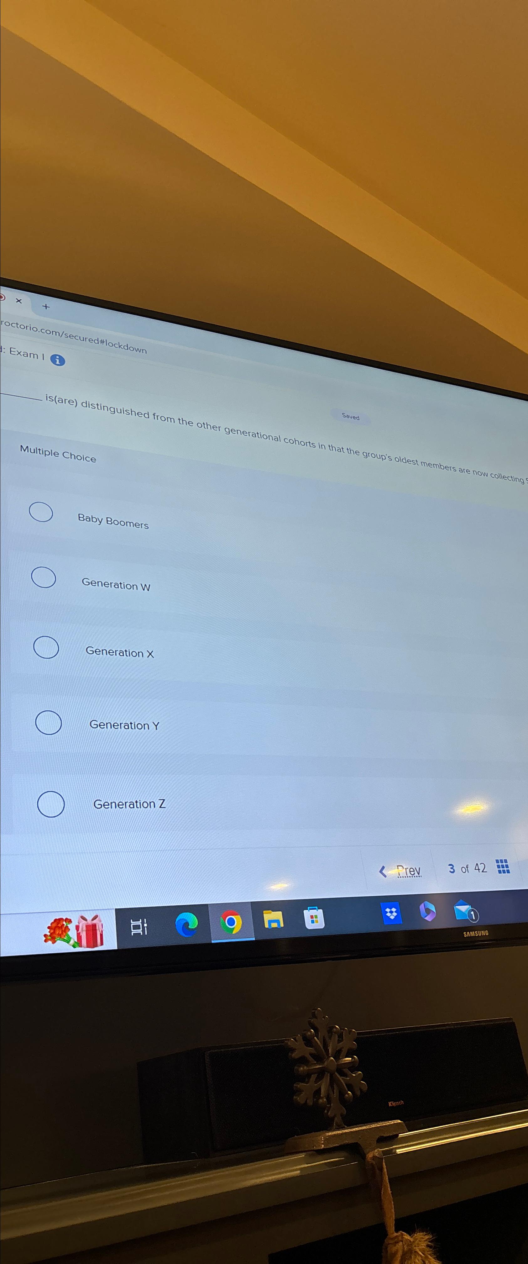 roctorio.com/secured#lockdown 1: Exam I i is(are) distinguished from the Multiple Choice
