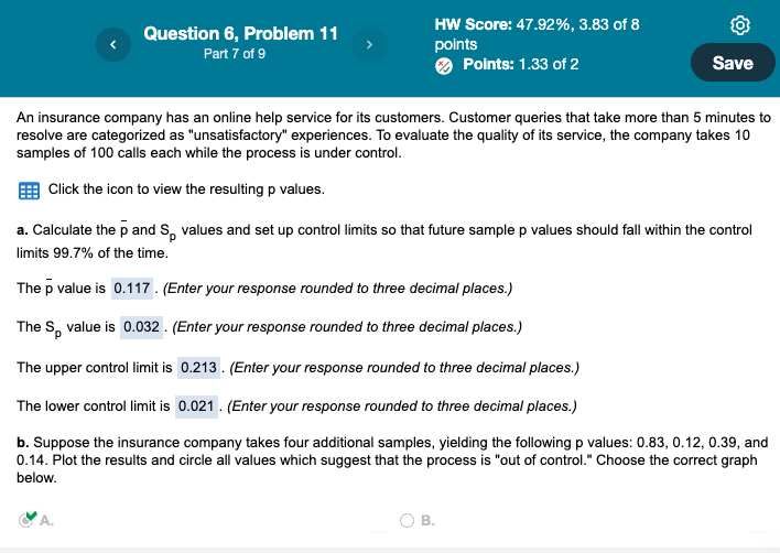 fall outside the control limits due to pure chance? It is statistically