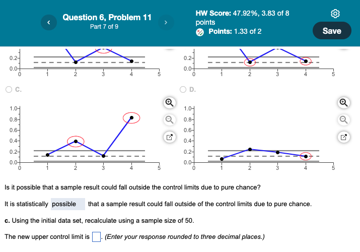 HELP FOR PART C. Is it possible that a sample result could