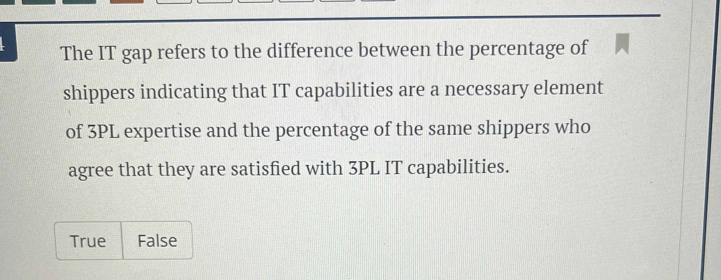  The IT gap refers to the difference between the percentage of