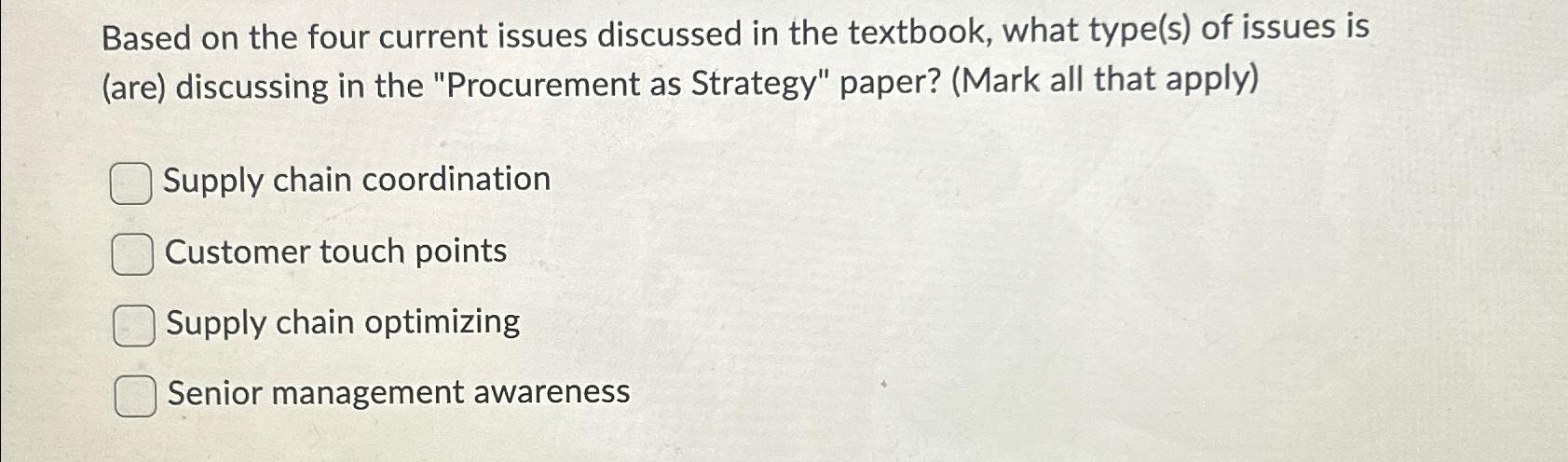  Based on the four current issues discussed in the textbook, what