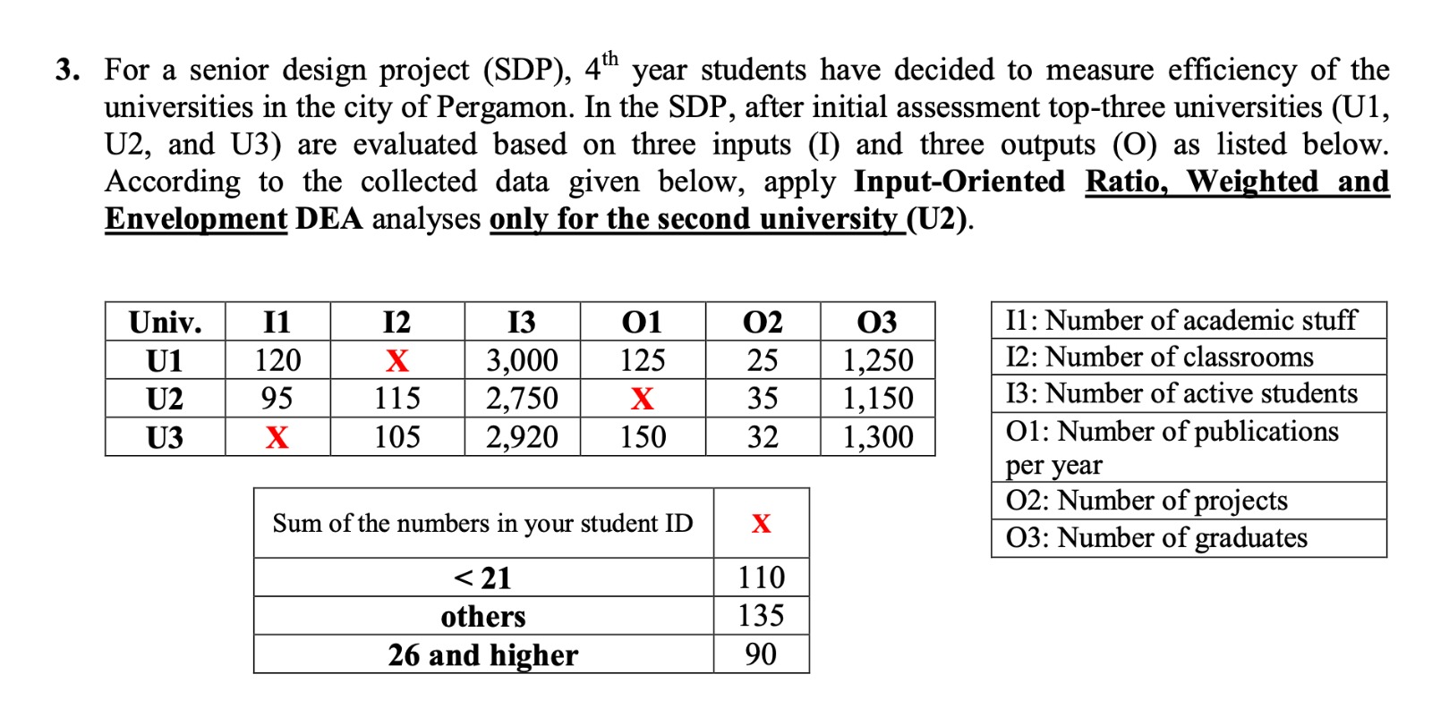 can you please solve this? Id is 26 3. For a senior