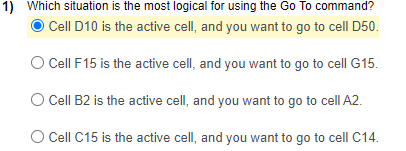 Which situation is the most logical for using the Go To