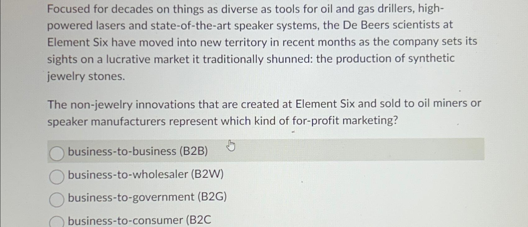  Focused for decades on things as diverse as tools for oil