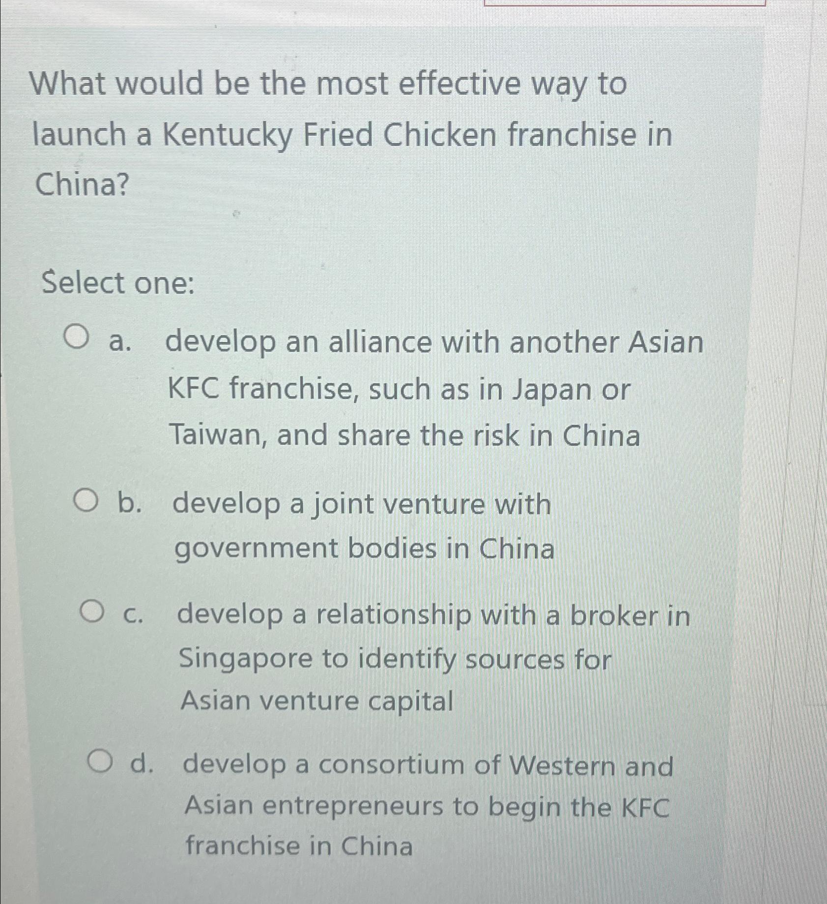  What would be the most effective way to launch a Kentucky