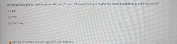  Do sample data points have to fall outside the UCL and