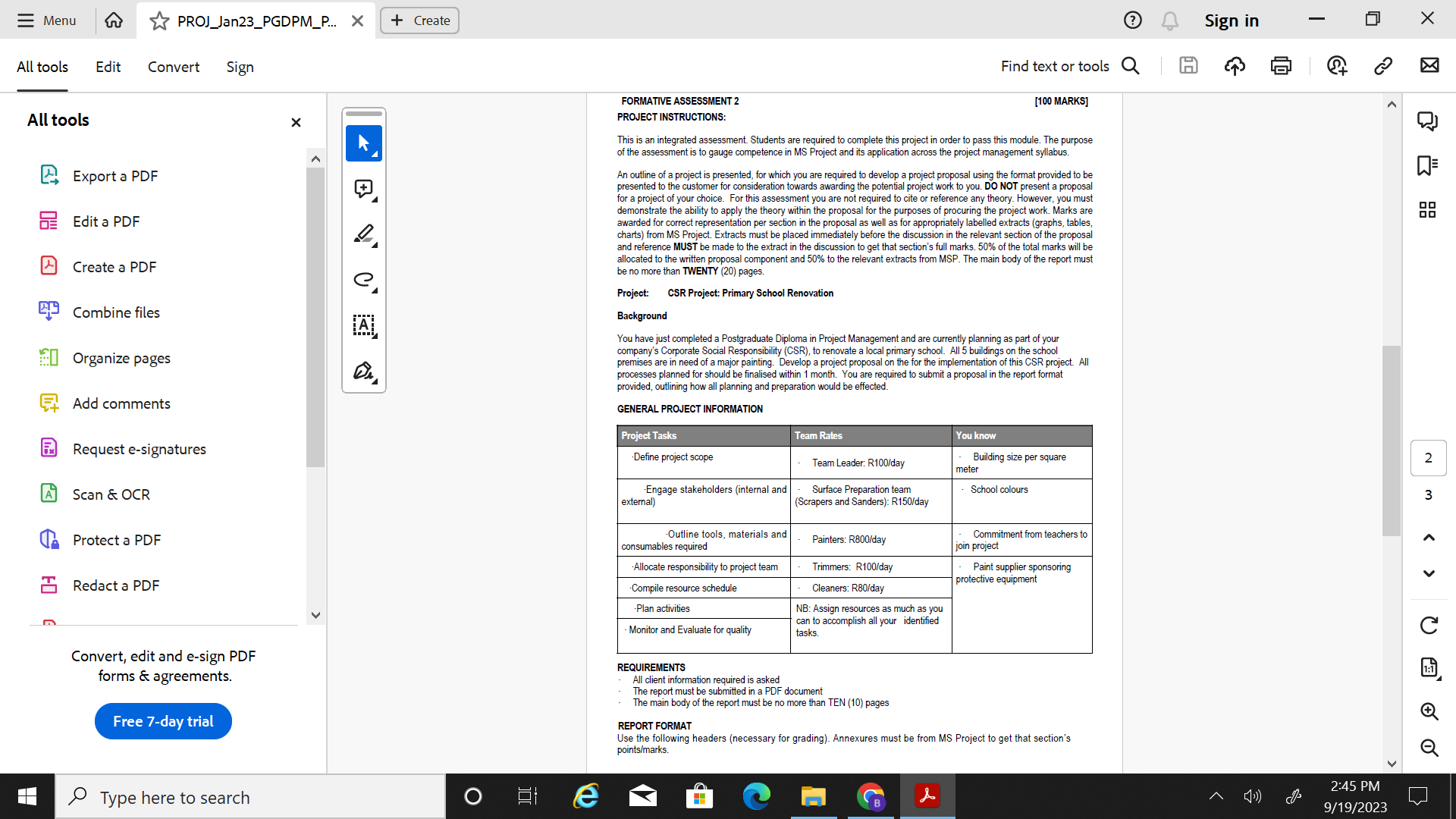  FORMATIVE ASSESSMENT 2 [100 MARKS] PROJECT INSTRUCTIONS: This is an integrated