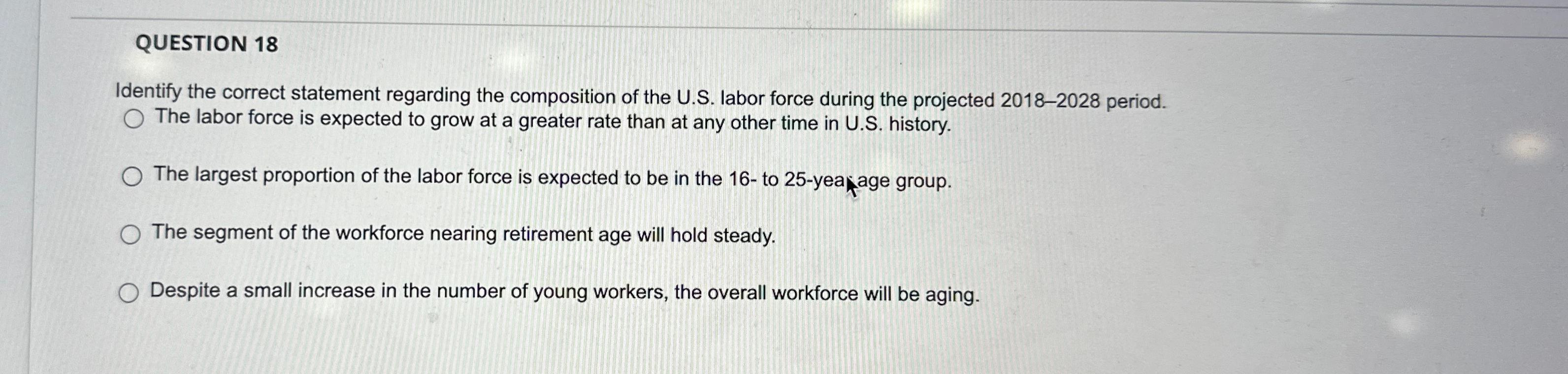  QUESTION 18 Identify the correct statement regarding the composition of the