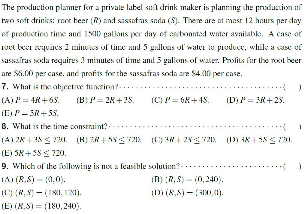 The production planner for a private label soft drink maker is